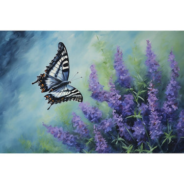 Blue Butterfly Oil Canvas